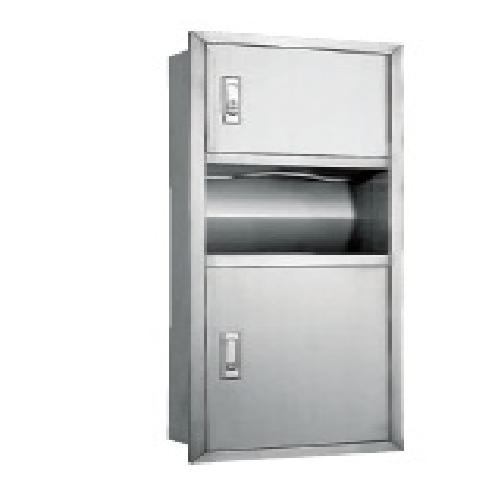 Paper towel dispenser with waste receptacle -B-0013