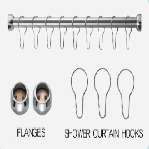 Shower Curtain Rod & Parts